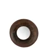 Miroir rond en bois recyclé JUDI (35x35 cm) (Marron)