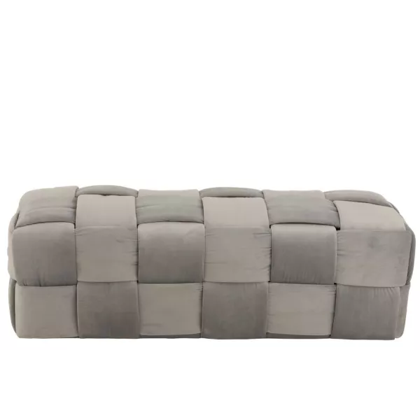 Banc 3 personnes en textile YLLA (120x42 cm) (Gris/Greige)