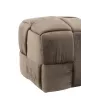 Pouf carré en textile YLLA (Taupe)