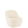 Fauteuil en tissu bouclé BARMINE (Blanc cassé)