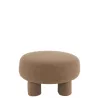 Pouf boule sur pied en tissu bouclé ESKA (Marron)