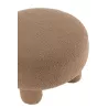 Pouf boule sur pied en tissu bouclé ESKA (Marron)