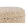 Pouf de rangement avec coffre en tissu bouclé MARTAL (Beige)