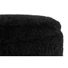 Pouf de rangement avec coffre en tissu bouclé MARTAL (Noir)