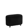 Pouf de rangement avec coffre en tissu bouclé MARTAL (Noir)