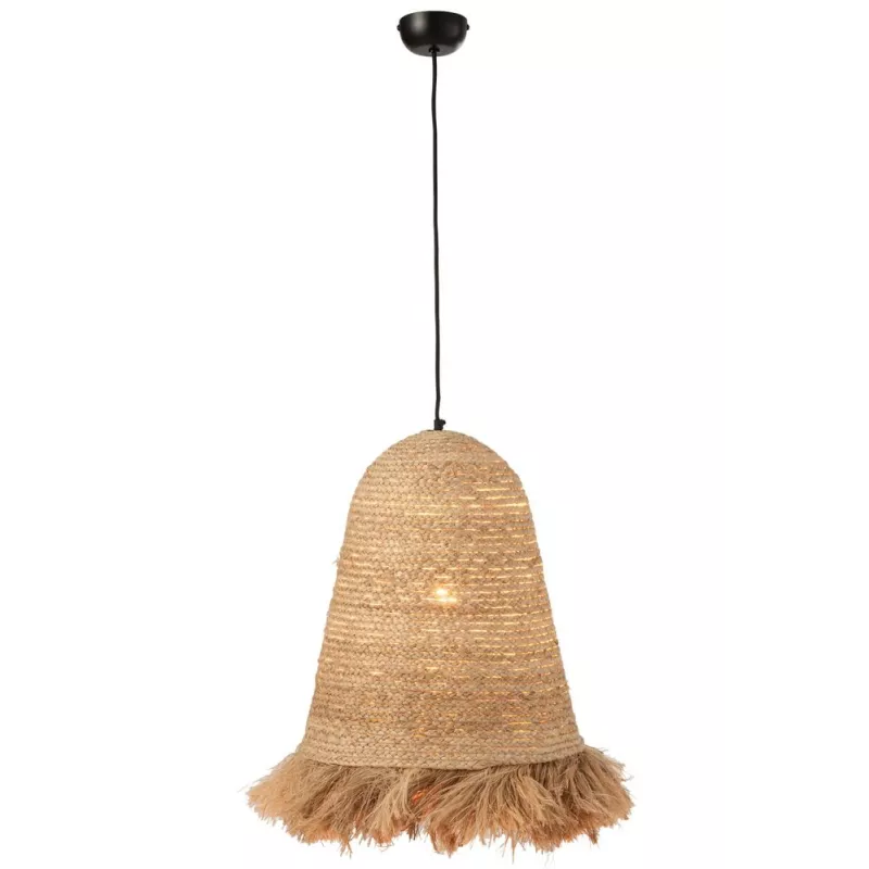 Lampe suspendue en fibres de bananier LOUPAN (Naturel)