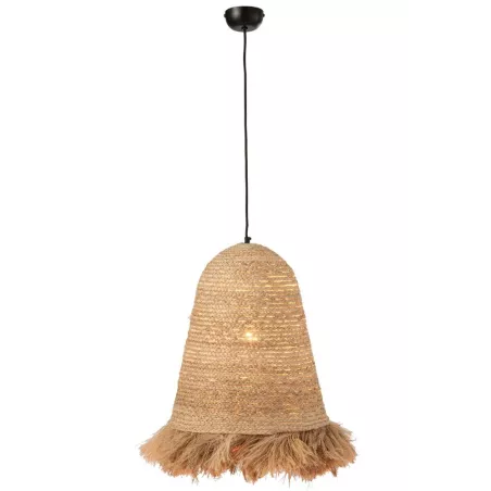 Lampe suspendue en fibres de bananier LOUPAN (Naturel)