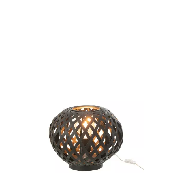 Lampe de table en bambou RICHOU (Noir)