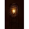 Lampadaire en bambou et métal noir RICHOU (Noir)