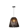 Lampe suspendue en jute (H40cm) FREDERIKA (Noir)