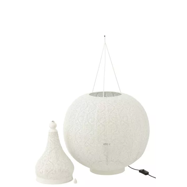 Lampe en métal (77.5cm) ALADIN (Blanc)