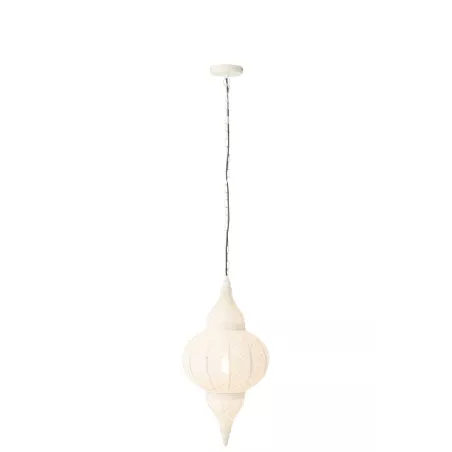 Lampe suspendue en métal (H65cm) ALADIN (Blanc)