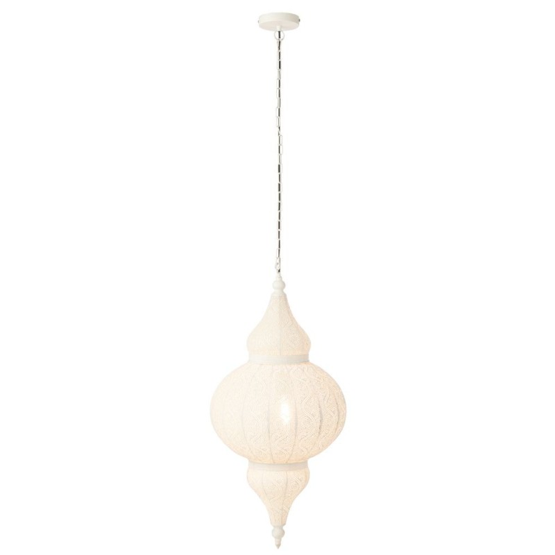 Lampe suspendue en métal (H86cm) ALADIN (Blanc)