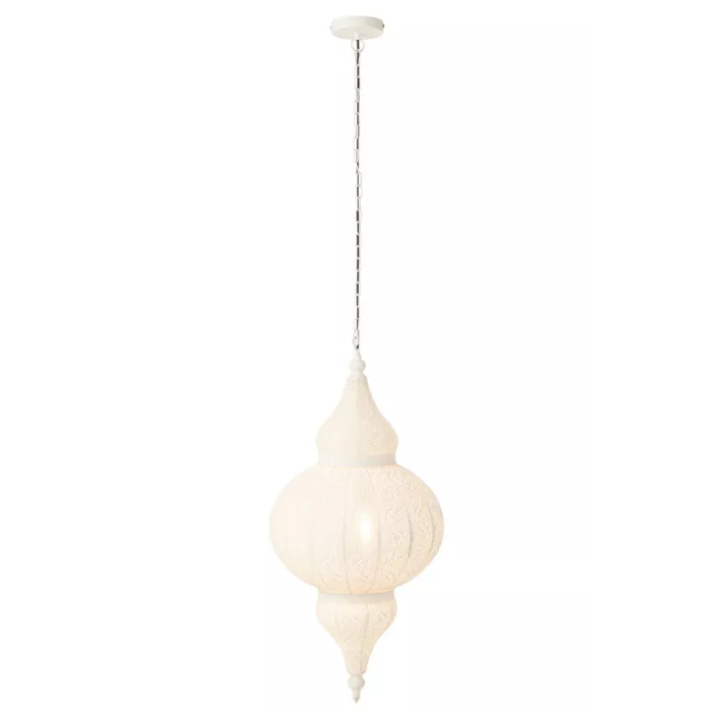 Lampe suspendue en métal (H86cm) ALADIN (Blanc)