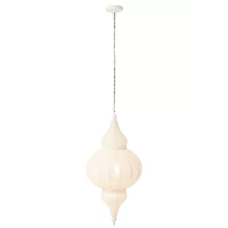 Lampe suspendue en métal (H86cm) ALADIN (Blanc)