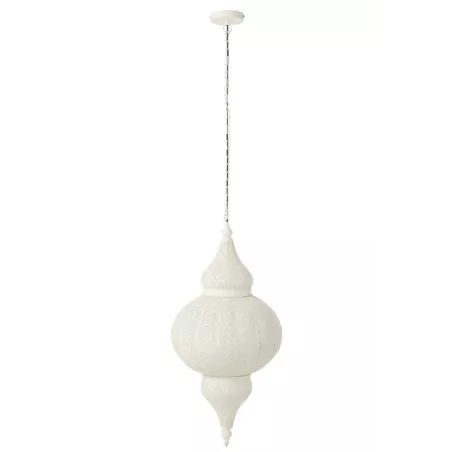 Lampe suspendue en métal (H86cm) ALADIN (Blanc)