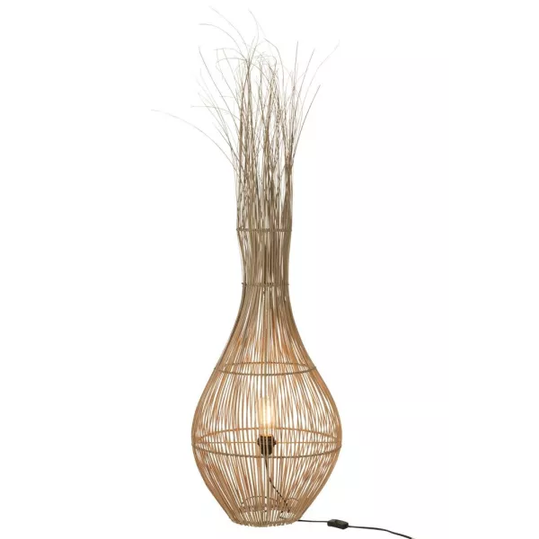 Lampe à poser en fibres naturelles LOUANA (Naturel)