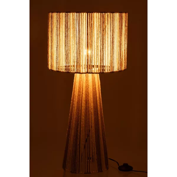 Lampe à poser en fibres naturelles BIVES (Blanc, naturel)