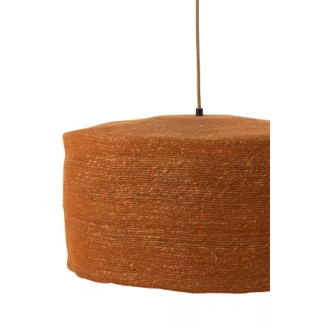 Set de 3 lampes suspendues en fibres naturelles JUJU (Marron)