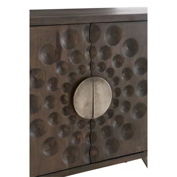 Buffet 2 portes 6 tiroirs en bois de manguier MARTOU (150x69 cm) (Marron)