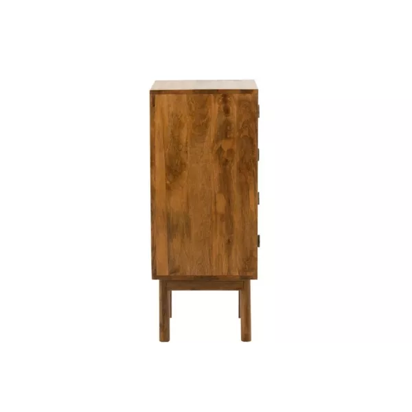 Armoire 4 tiroirs en bois de manguier PEROT (40x88 cm) (Marron)