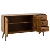 Buffet 2 portes 3 tiroirs en bois de manguier PEROT (145x80 cm) (Marron)