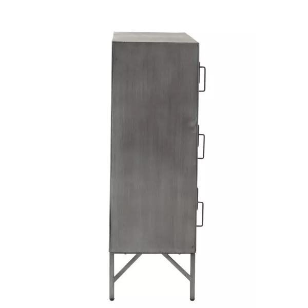 Armoire 9 portes en métal JOUBY (86x113,5 cm) (Argent)