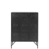 Armoire 9 portes en métal JOUBY (86x113,5 cm) (Noir)