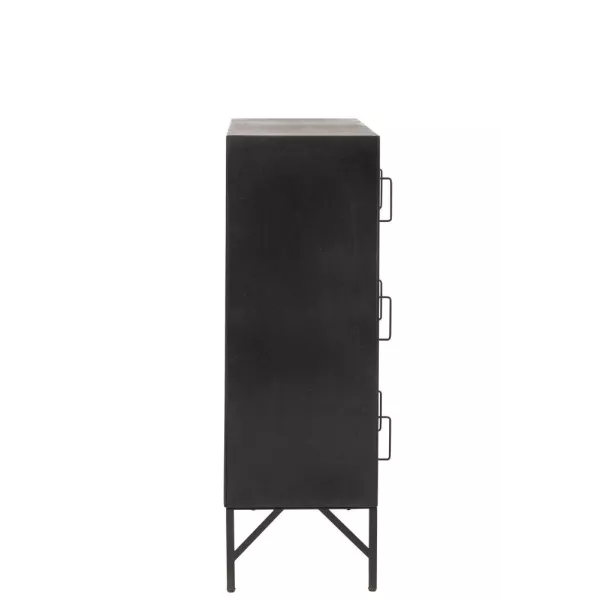 Armoire 9 portes en métal JOUBY (86x113,5 cm) (Noir)