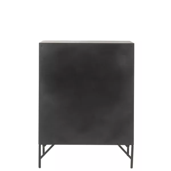 Armoire 9 portes en métal JOUBY (86x113,5 cm) (Noir)