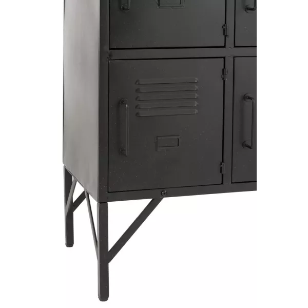 Armoire 9 portes en métal JOUBY (86x113,5 cm) (Noir)