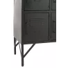 Armoire 9 portes en métal JOUBY (86x113,5 cm) (Noir)