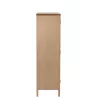 Armoire 2 portes en bois et rotin PAWAL (80x140 cm) (Naturel)