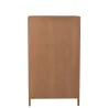 Armoire 2 portes en bois et rotin PAWAL (80x140 cm) (Naturel)