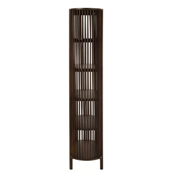 Armoire 5 étagères en bois de manguier MIFON (38x190 cm) (Marron)