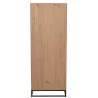 Armoire haute 3 tiroirs 1 porte en bois et métal BOULIPE (62x158 cm) (Naturel, Noir)