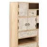 Armoire haute 10 tiroirs en bois PONCHA (84,5x157 cm) (Beige)