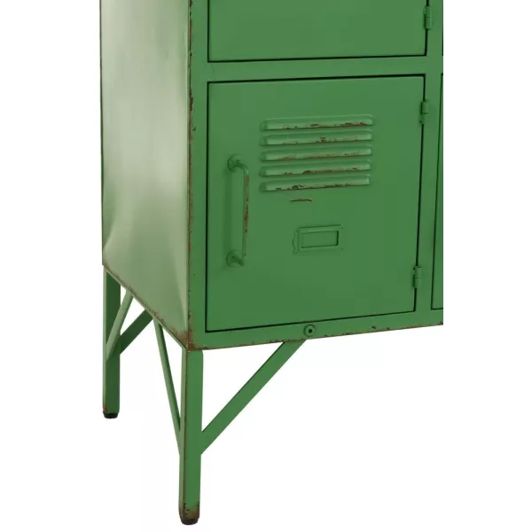 Armoire 9 portes en métal JOUBY (86x113 cm) (Vert)