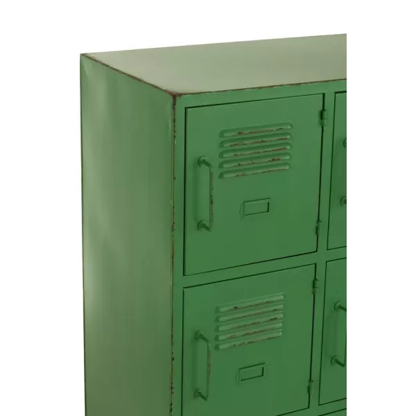 Armoire 9 portes en métal JOUBY (86x113 cm) (Vert)