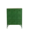 Armoire 9 portes en métal JOUBY (86x113 cm) (Vert)