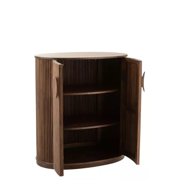 Armoire basse en bois de manguier RAOUL (91x101 cm) (Marron)