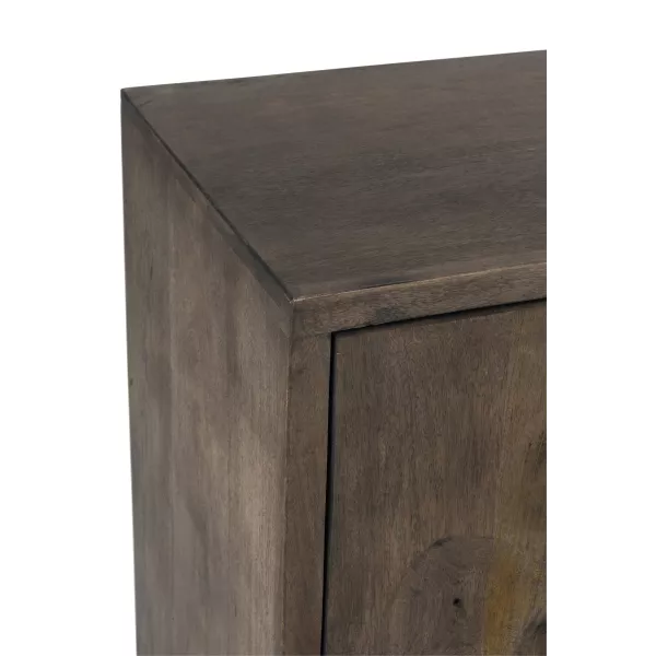 Armoire 2 portes en bois de manguier MARTOU (Marron)