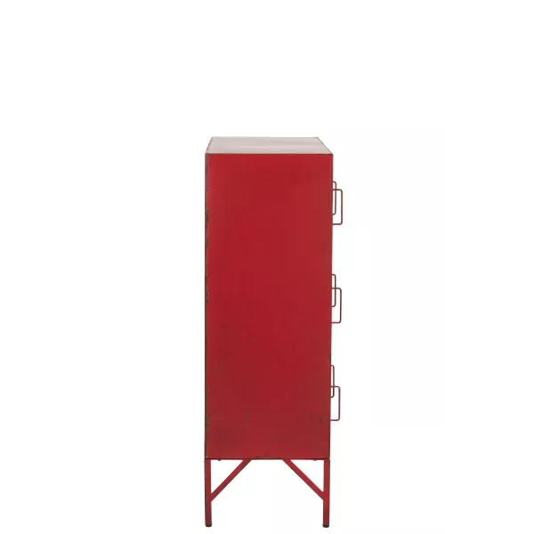 Armoire 9 portes en métal JOUBY (Rouge)