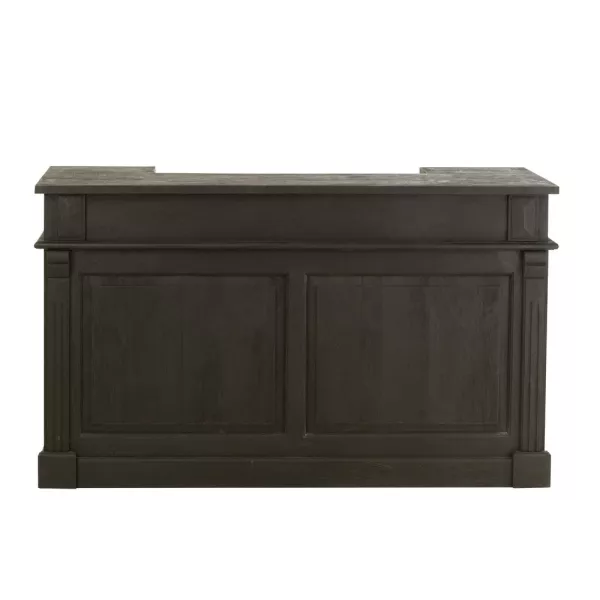 Meuble bar 2 tiroirs en bois de manguier XANPA (180x106 cm) (Noir)