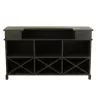 Meuble bar 2 tiroirs en bois de manguier XANPA (180x106 cm) (Noir)