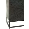 Buffet enfilade 3 portes en bois et métal ROZA (120x81 cm) (Noir)