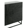 Buffet enfilade 3 portes en bois et métal ROZA (120x81 cm) (Noir)