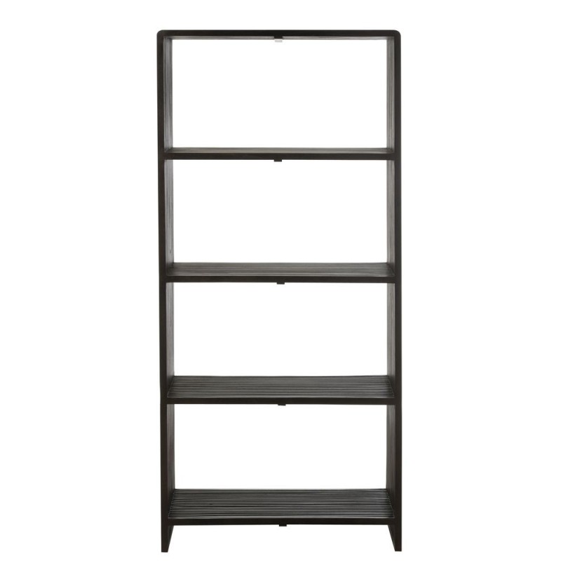 Etagère bibliothèque 4 étagères en teck recyclé PONON (88x190 cm) (Noir)