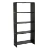 Etagère bibliothèque 4 étagères en teck recyclé PONON (88x190 cm) (Noir)