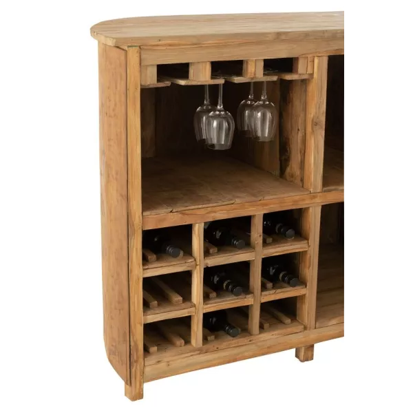 Meuble bar en teck MIXAN (180x108 cm) (Naturel)